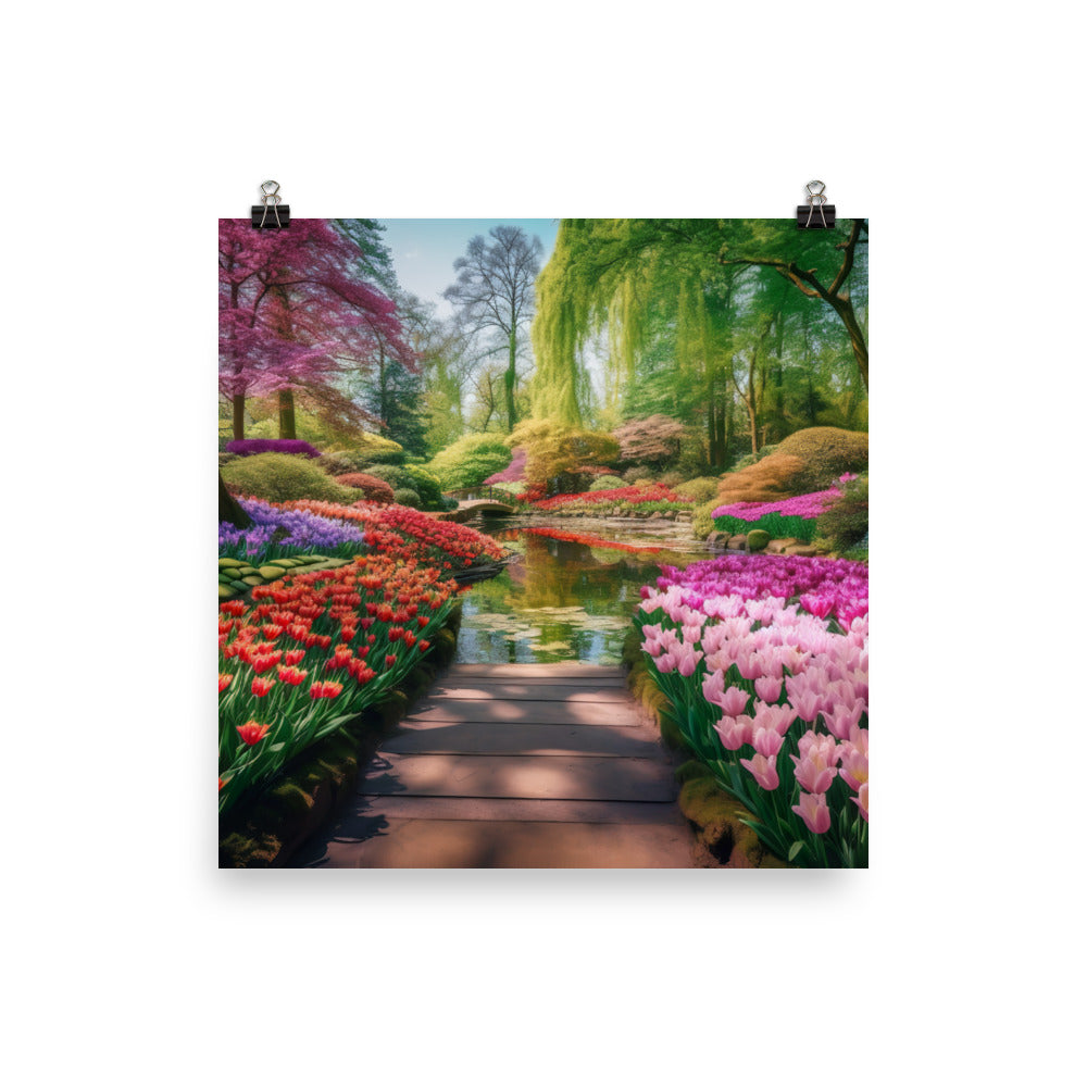 The Colorful Gardens photo paper poster - Posterfy.AI