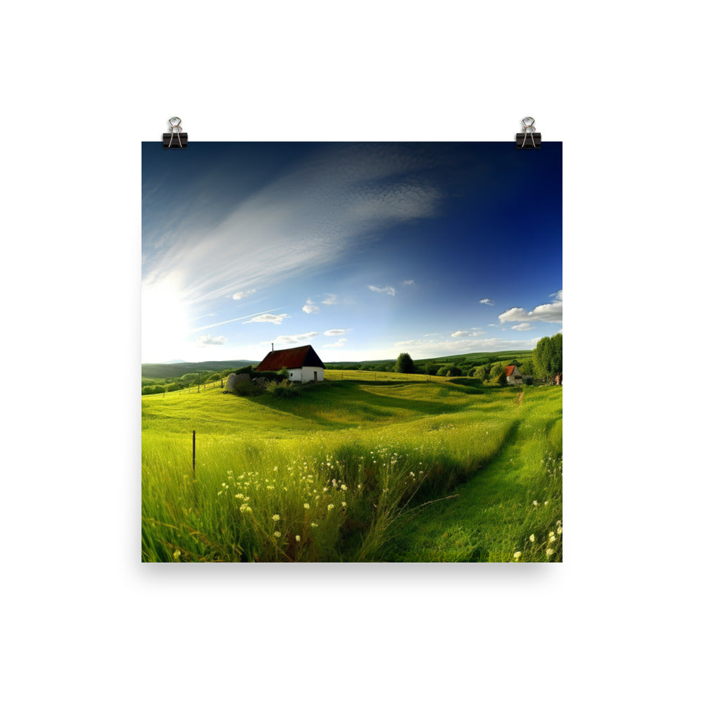 Picturesque European Countryside photo paper poster - Posterfy.AI