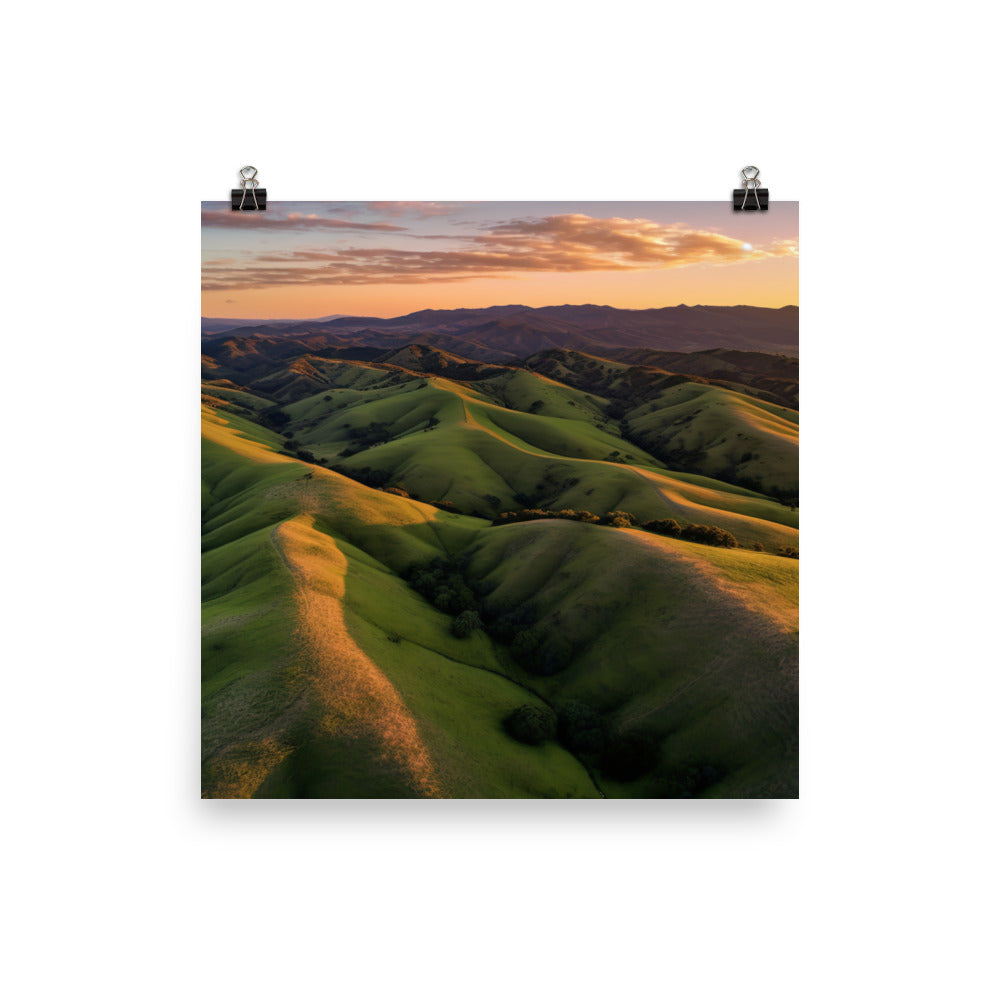 Gorgeous Rolling Hills photo paper poster - Posterfy.AI