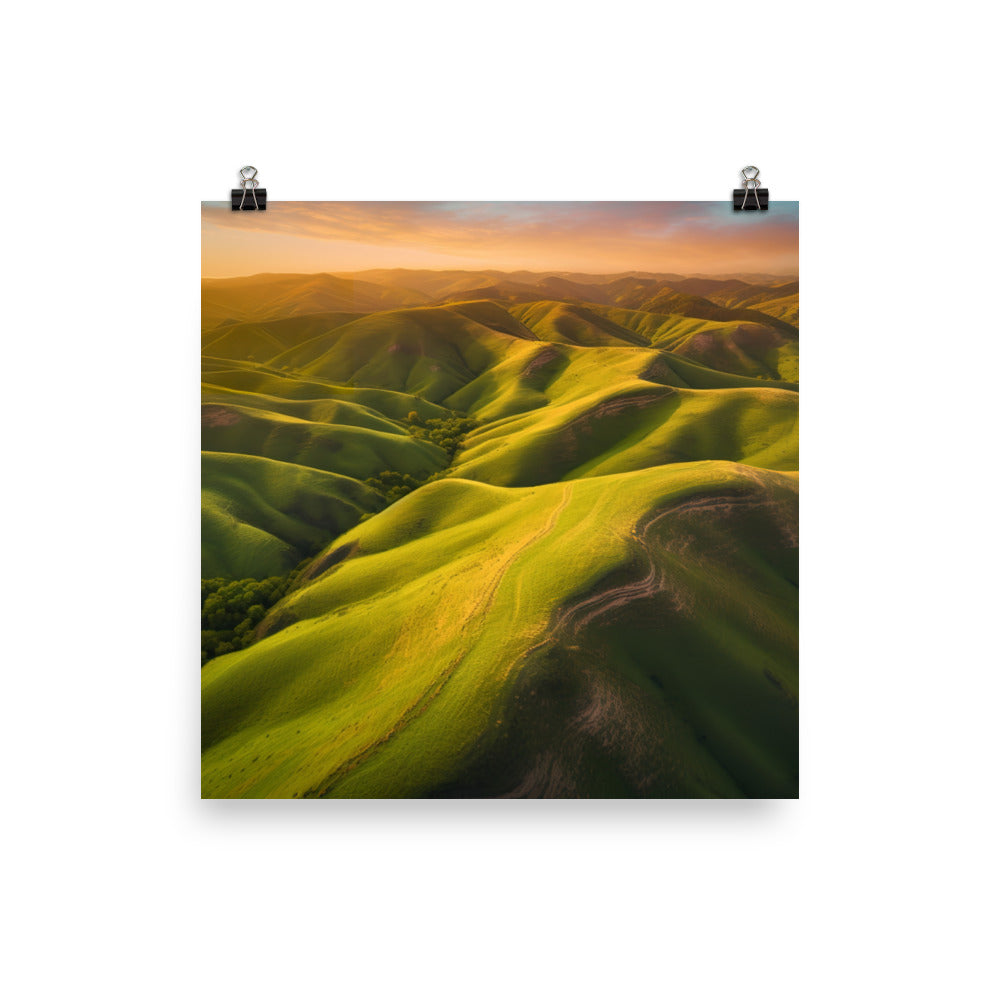 Gorgeous Rolling Hills photo paper poster - Posterfy.AI