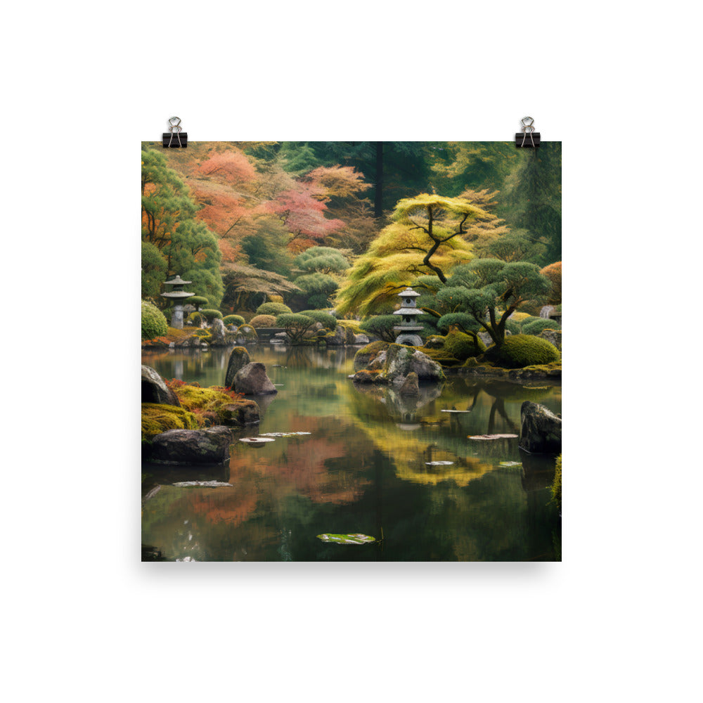 Enchanting Japanese Gardens photo paper poster - Posterfy.AI