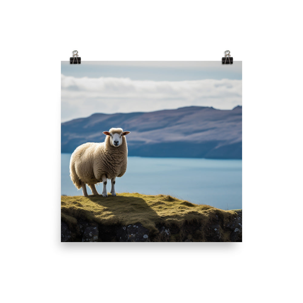 Elegant Icelandic Sheep photo paper poster - Posterfy.AI