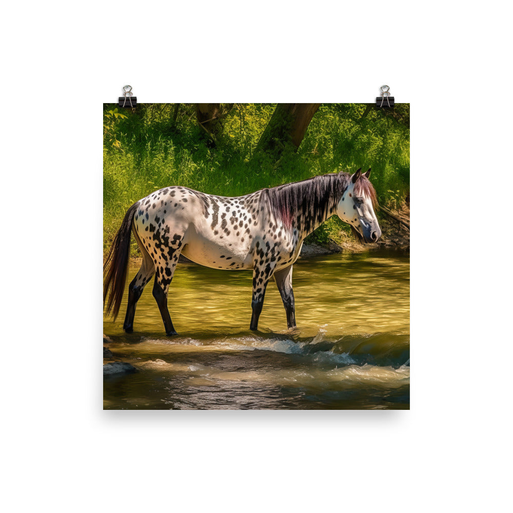 Dappled Appaloosa Horse photo paper poster - Posterfy.AI