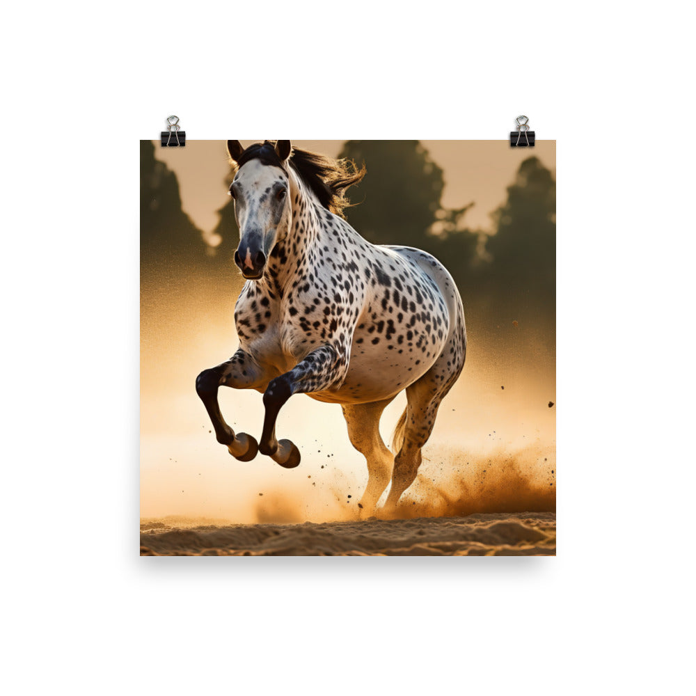 Appaloosa Gelding Playing photo paper poster - Posterfy.AI