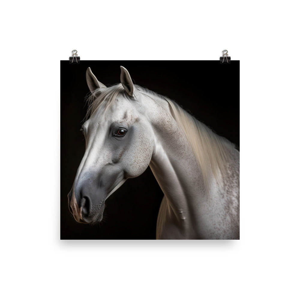 Captivating Arabian Horse Portraits photo paper poster - Posterfy.AI