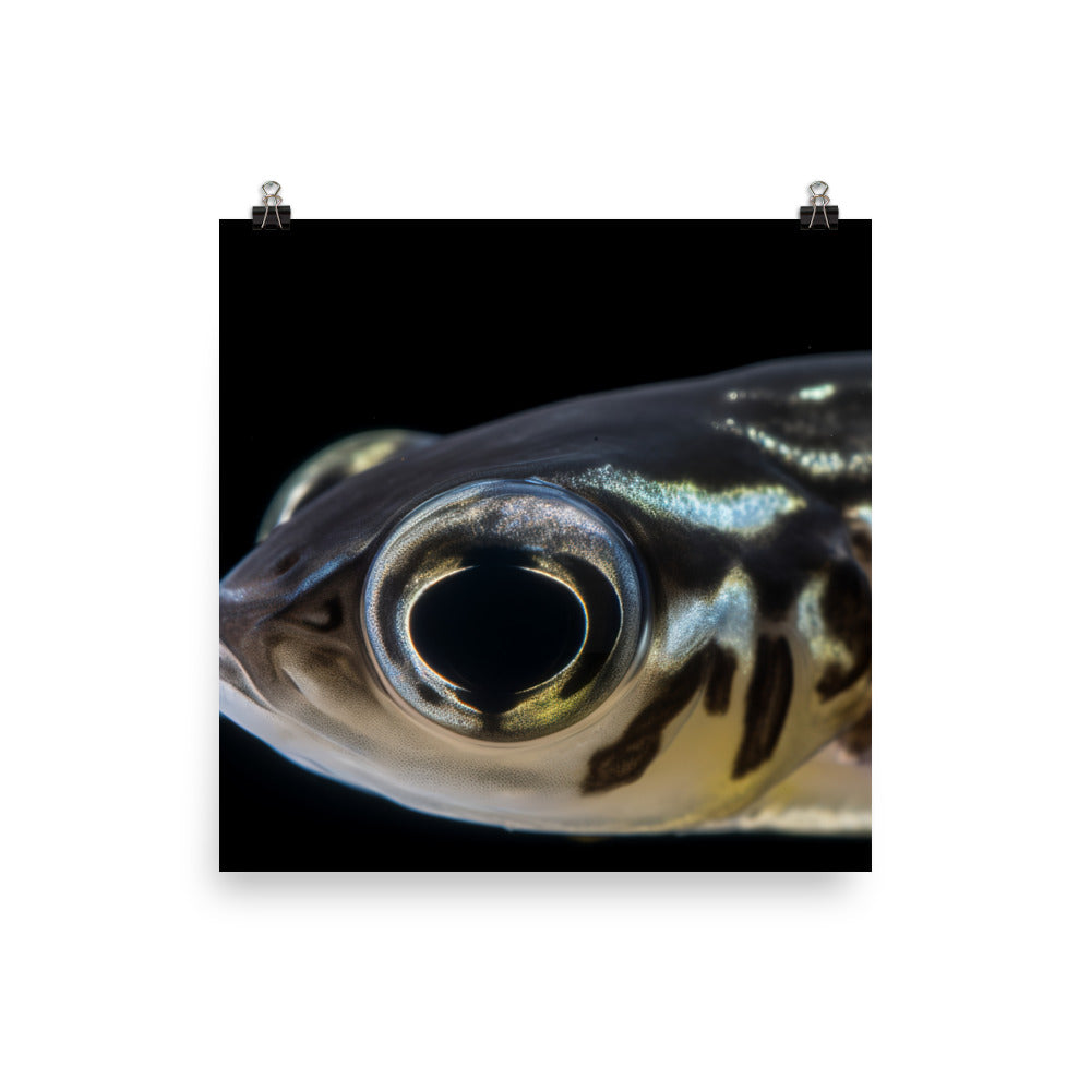Close-Up of Majestic Zebrafish Photo paper poster - Posterfy.AI