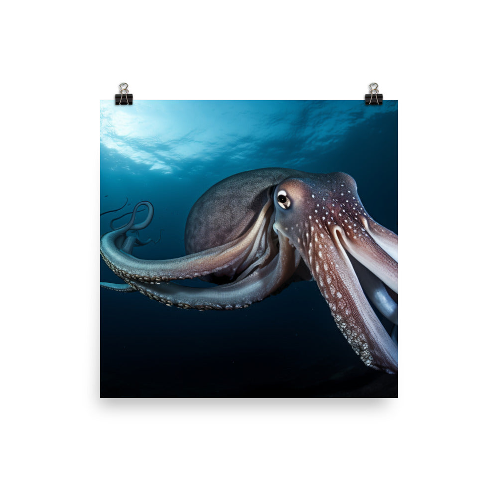The Mysterious Giant Squid Photo paper poster - Posterfy.AI