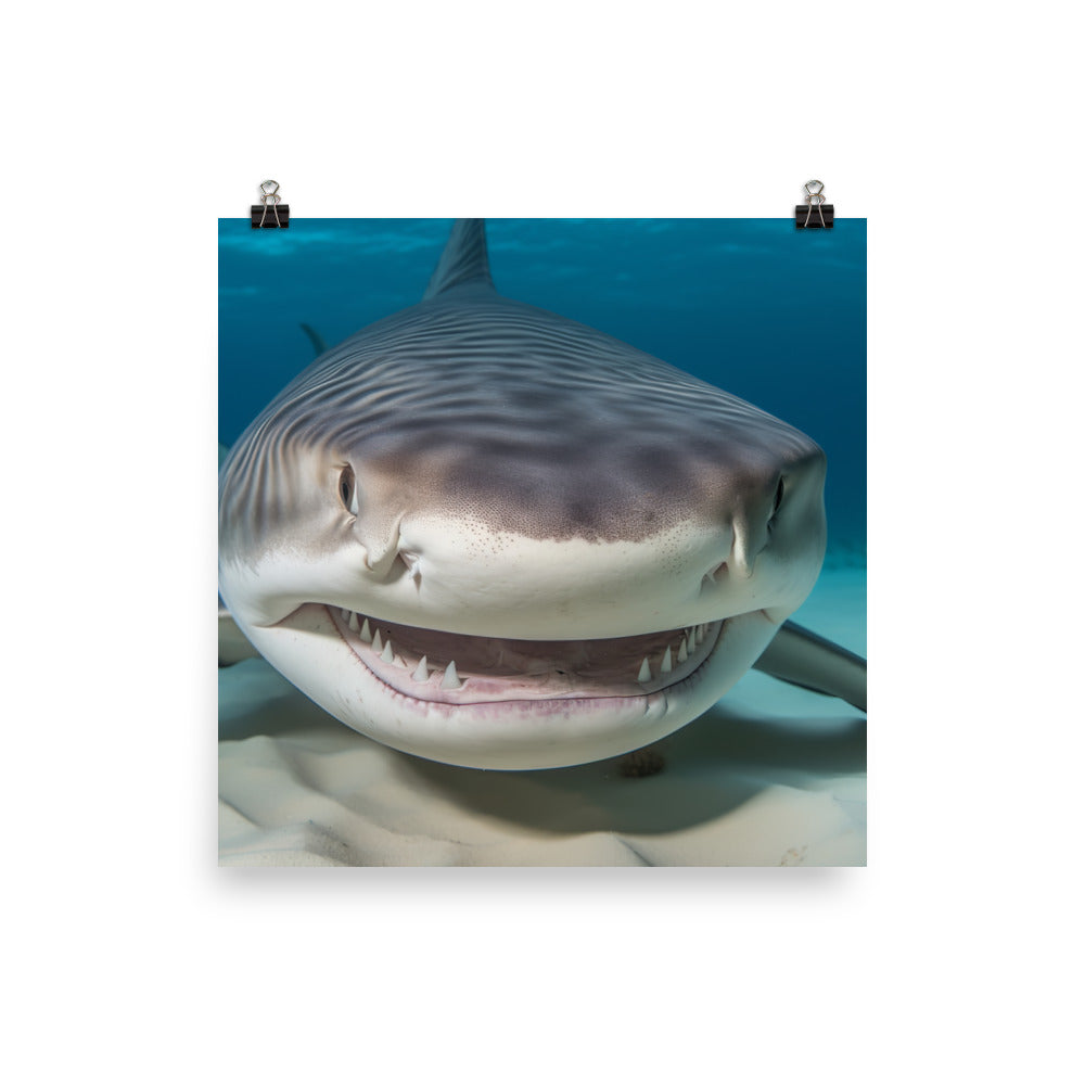 Great White Shark Feeding Frenzy Photo paper poster - Posterfy.AI