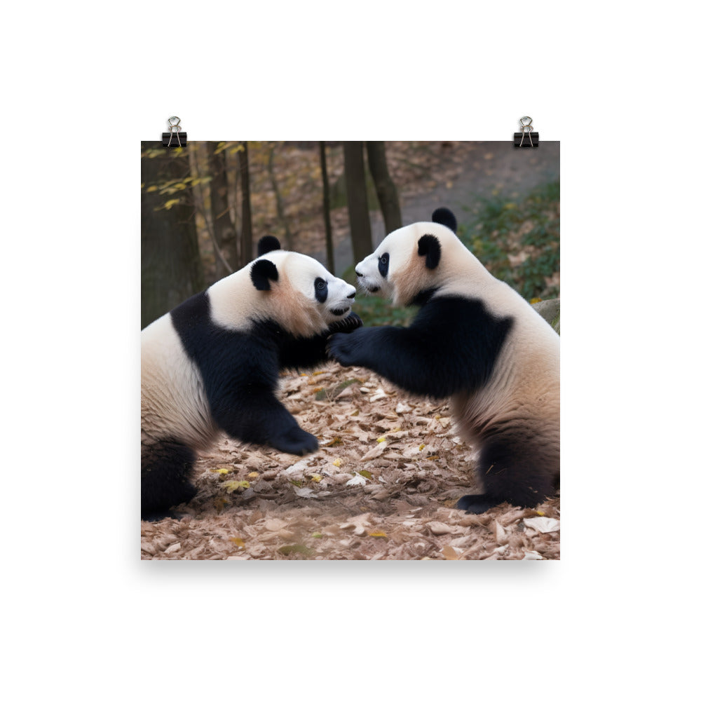 Panda Pals Photo paper poster - Posterfy.AI
