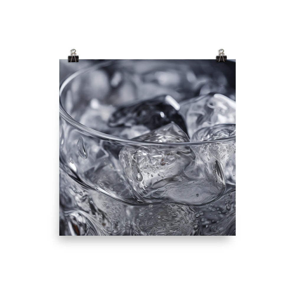 Crystal Clear Vodka on Ice photo paper poster - Posterfy.AI