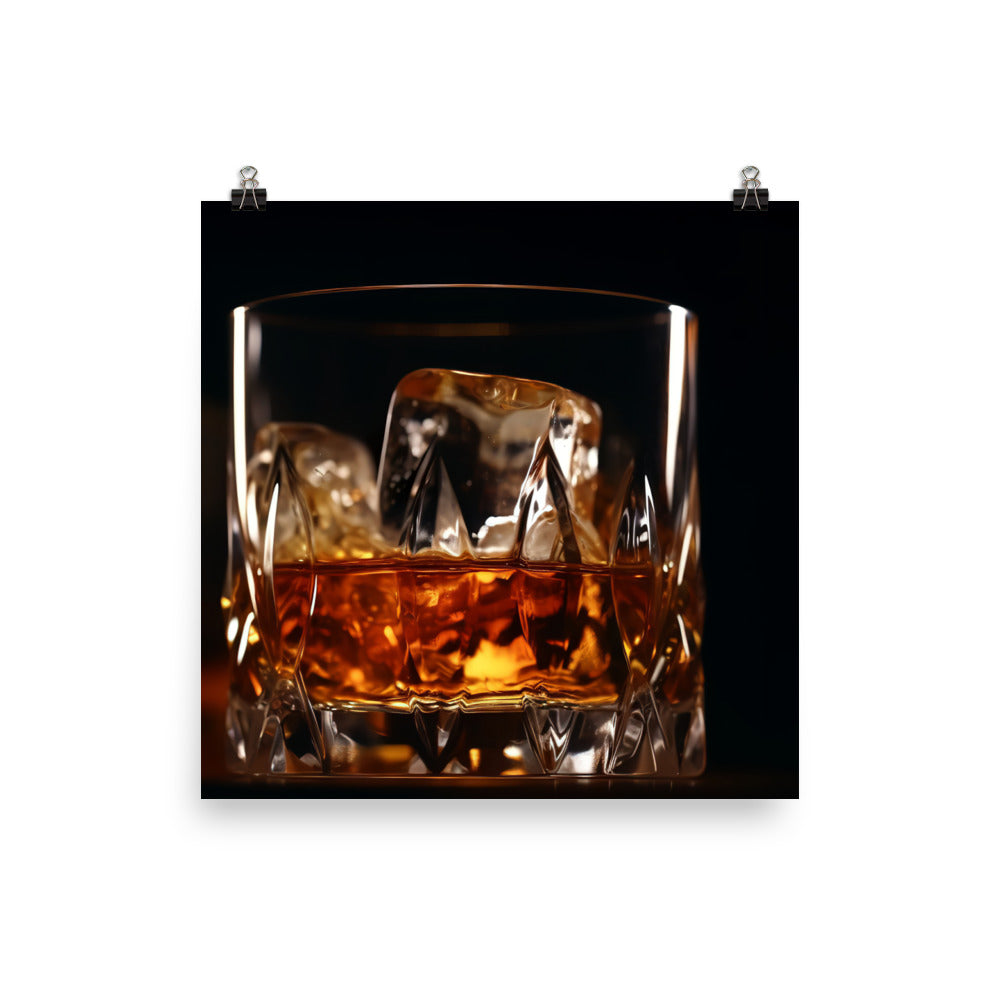Whiskey on the Rocks photo paper poster - Posterfy.AI