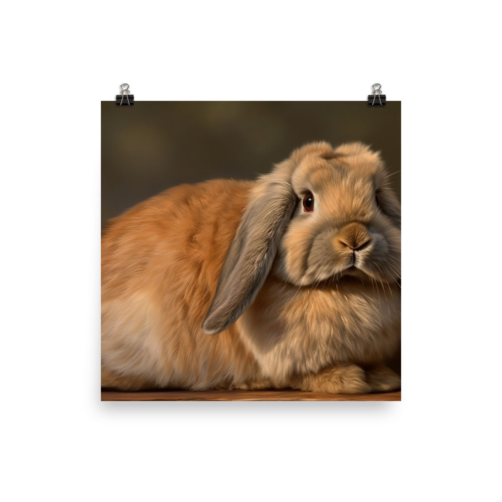 American Fuzzy Lop Portrait photo paper poster - Posterfy.AI