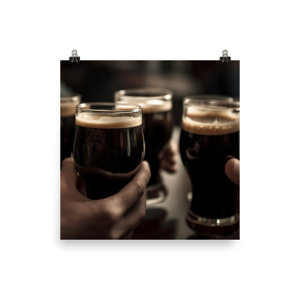 Ice Cold Porter Beer photo paper poster - Posterfy.AI