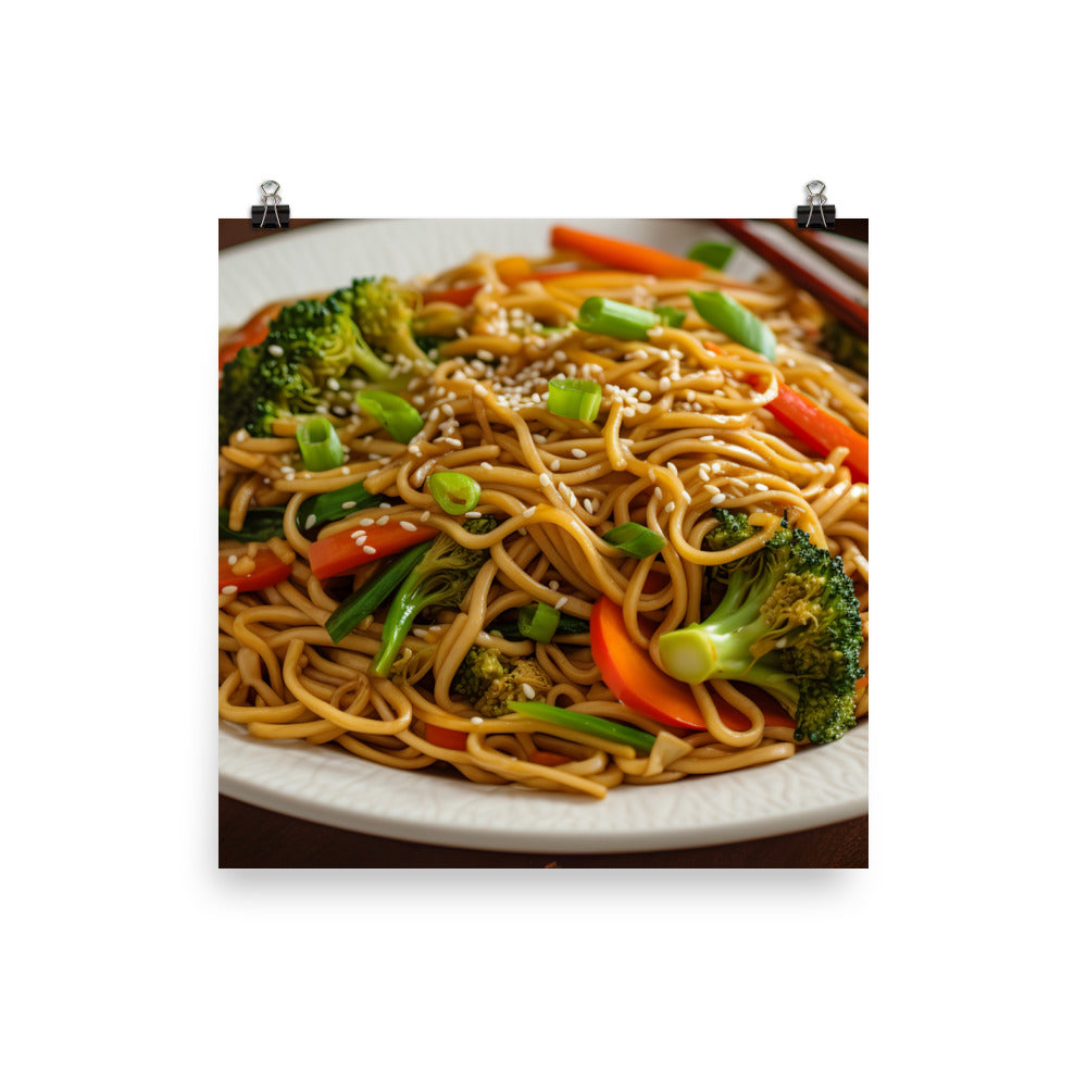 Vegetarian Lo Mein 撈麵 photo paper poster - Posterfy.AI