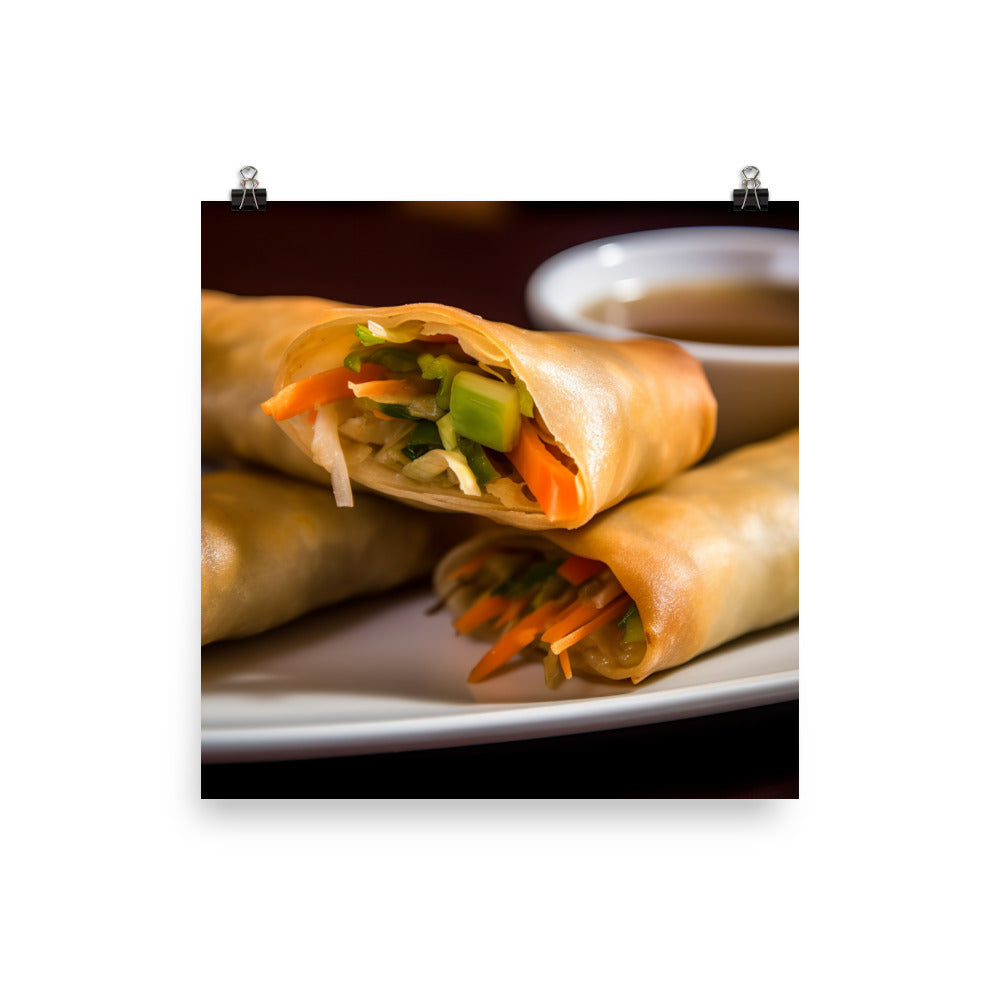 Vegetable Spring Rolls 春卷 photo paper poster - Posterfy.AI