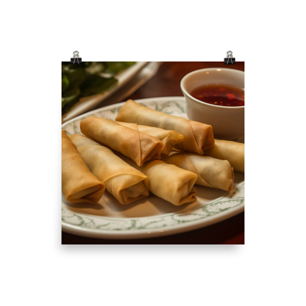 Cantonese Spring Rolls 春卷 photo paper poster - Posterfy.AI