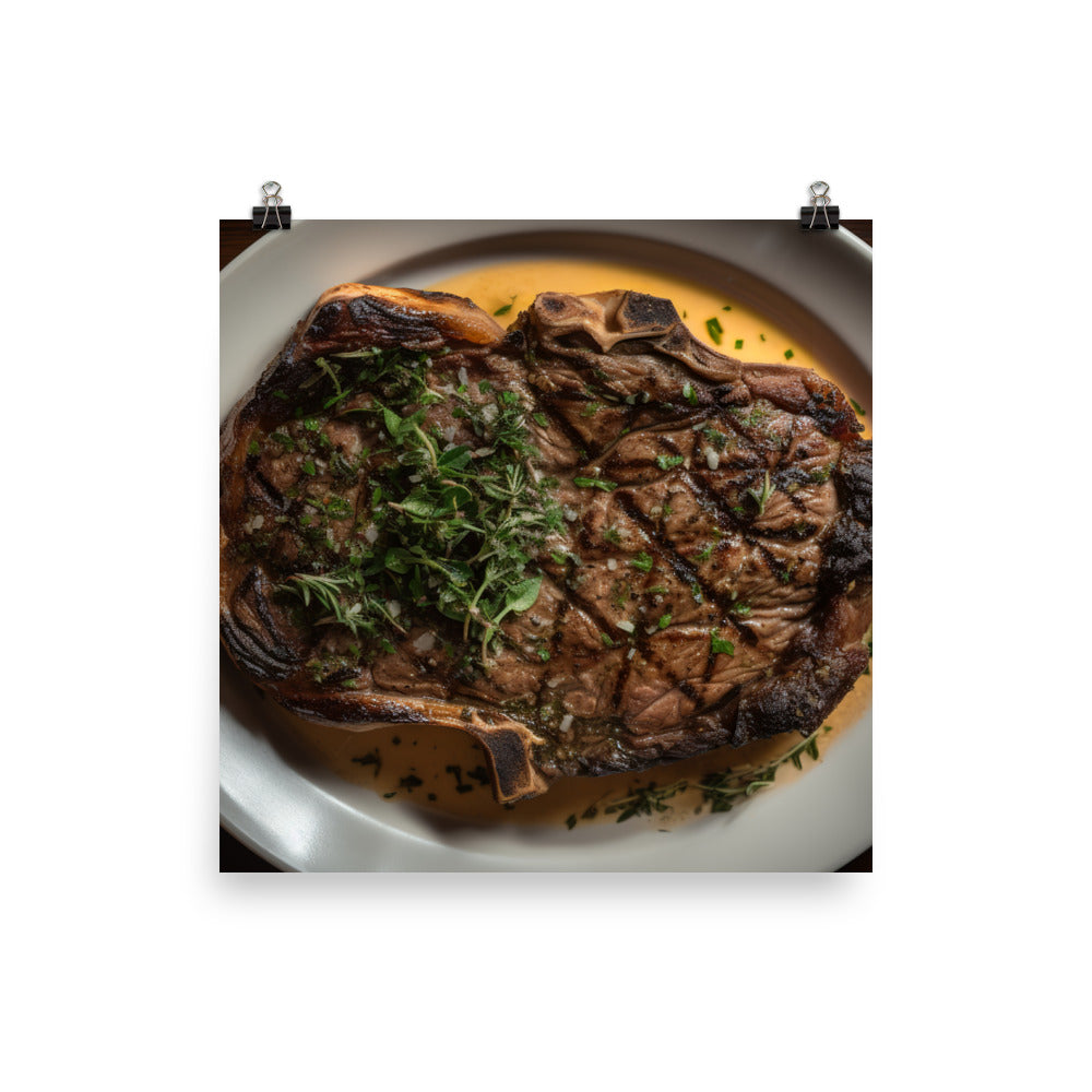 Butter Basted Ribeye photo paper poster - Posterfy.AI