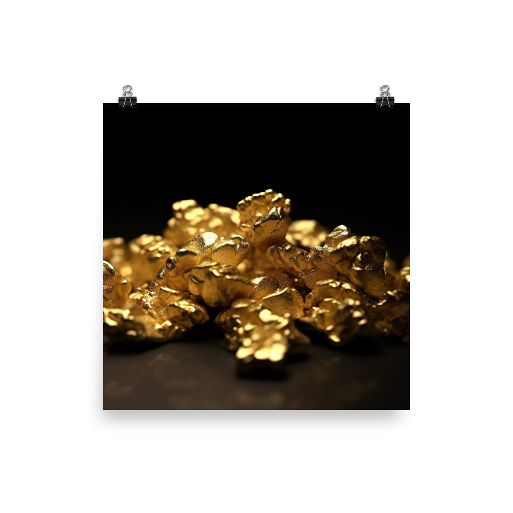 Shiny Gold Nuggets photo paper poster - Posterfy.AI