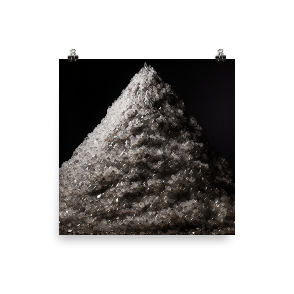 Shimmering Mountain of Classic White Diamonds photo paper poster - Posterfy.AI