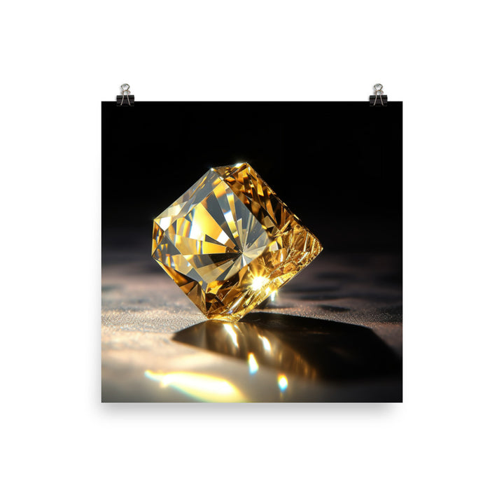 Radiant Yellow Diamond photo paper poster - Posterfy.AI