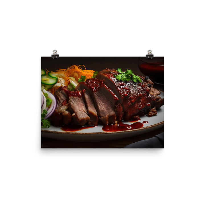 Barbecued Pork Char Siu 叉燒 photo paper poster - Posterfy.AI