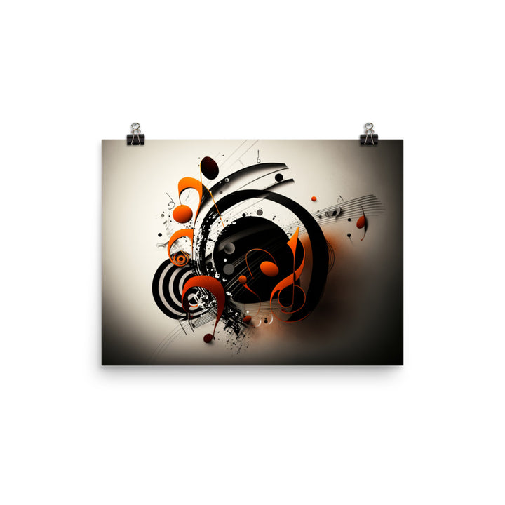 Musical notes in a simple abstract style photo paper poster - Posterfy.AI