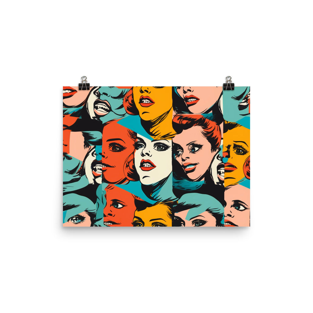 Pop Art Pattern photo paper poster - Posterfy.AI