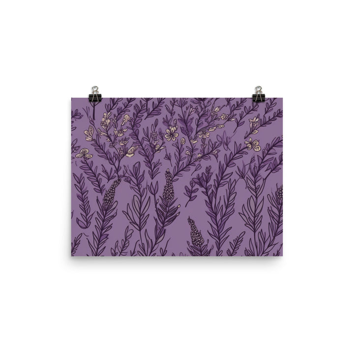 Lavender Pattern photo paper poster - Posterfy.AI