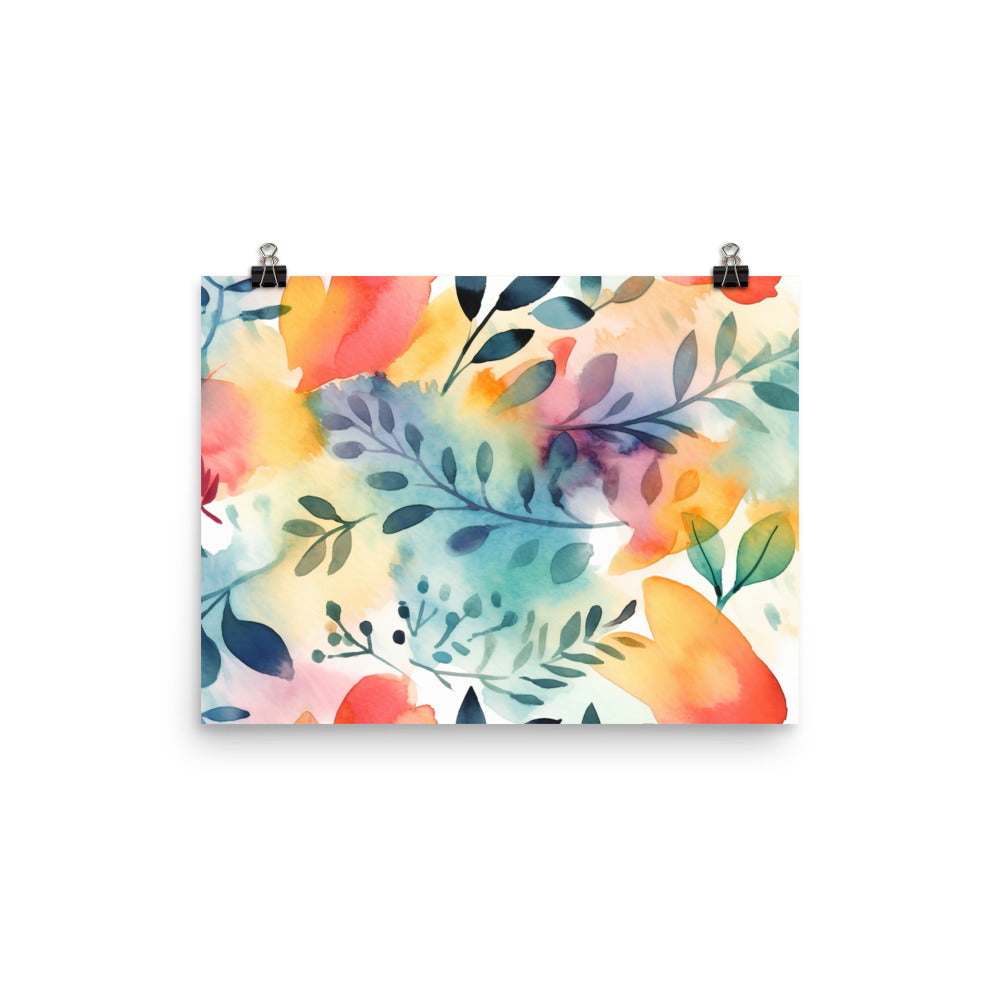 Watercolor Pattern photo paper poster - Posterfy.AI