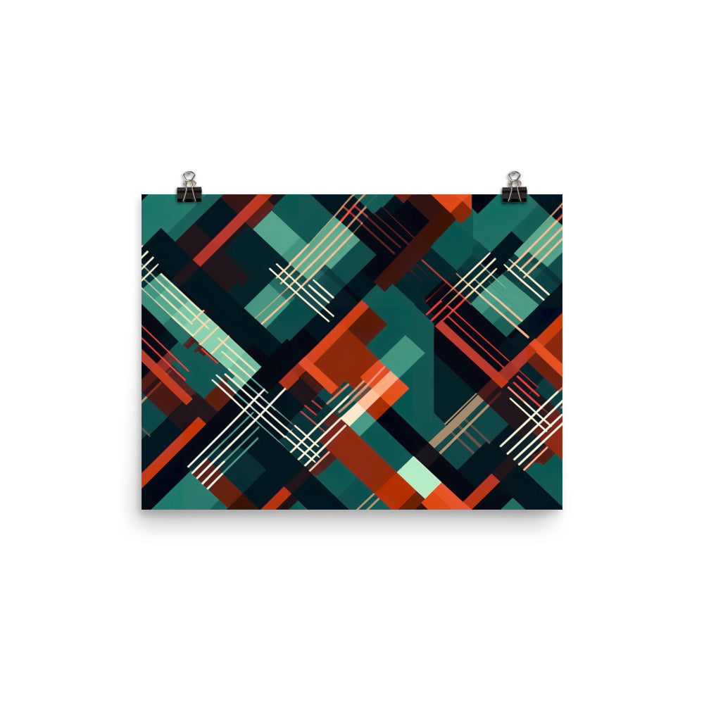 Plaid Pattern photo paper poster - Posterfy.AI