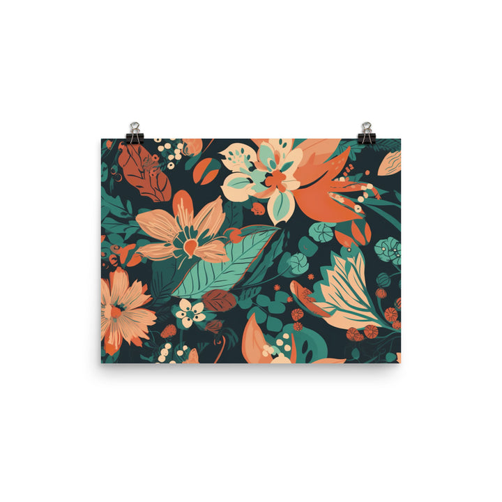Floral Pattern photo paper poster - Posterfy.AI