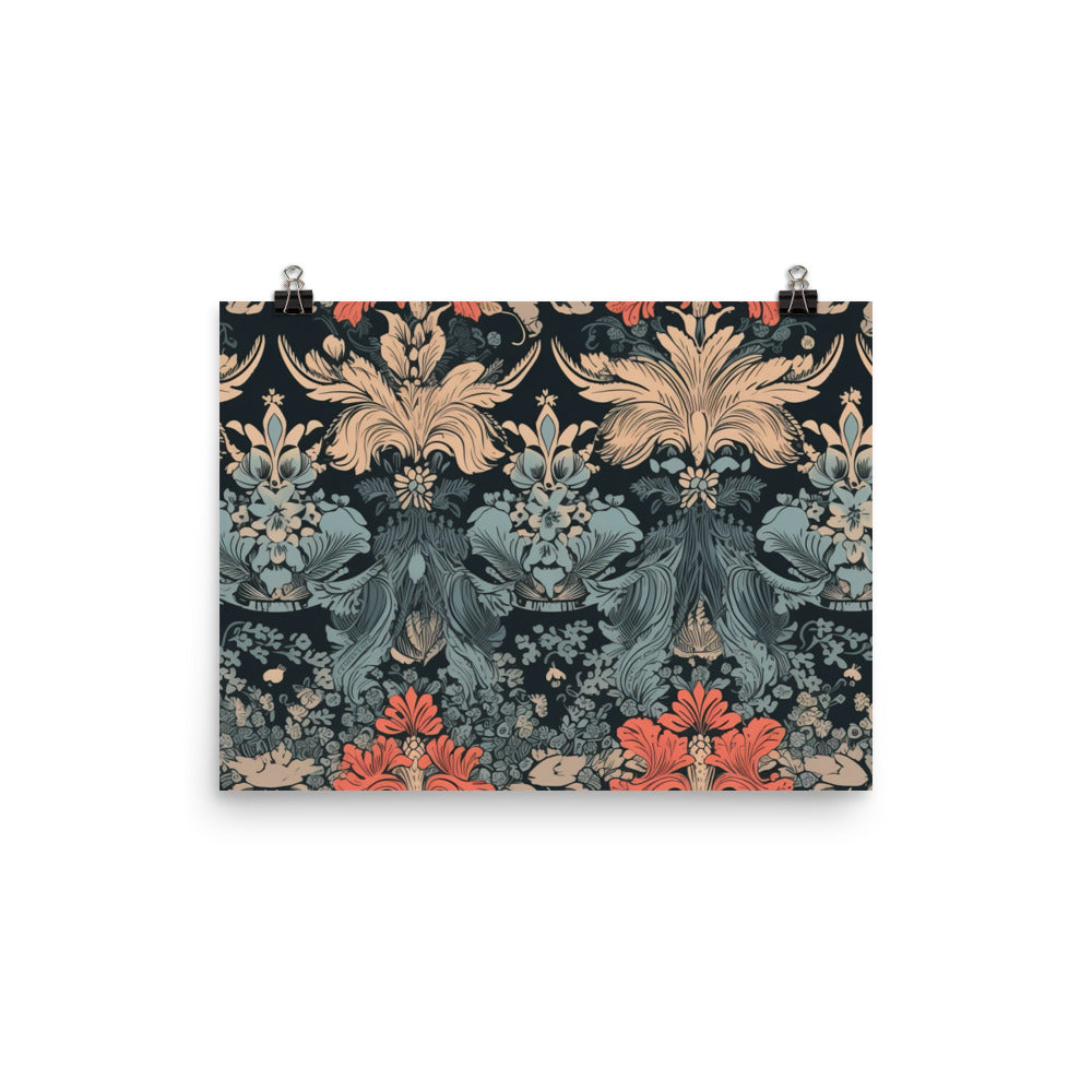 Damask Pattern photo paper poster - Posterfy.AI