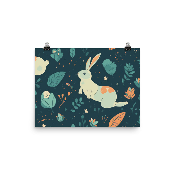 Bunny hops Pattern photo paper poster - Posterfy.AI