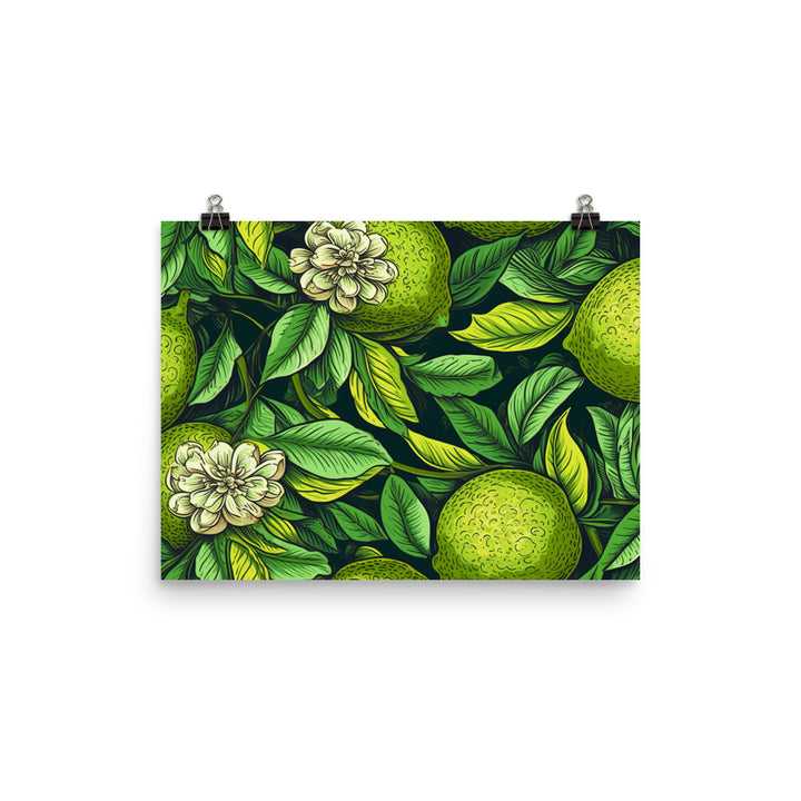 Limes Pattern photo paper poster - Posterfy.AI