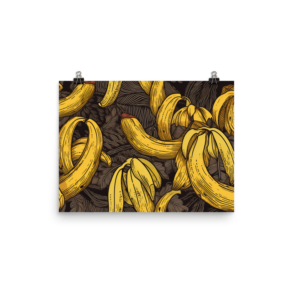 Bananas Pattern photo paper poster - Posterfy.AI