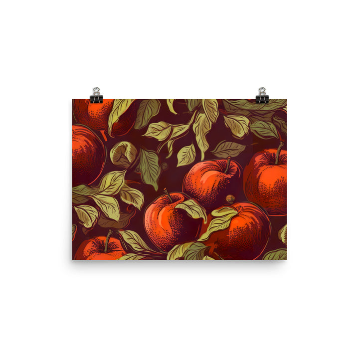 Apples Pattern photo paper poster - Posterfy.AI