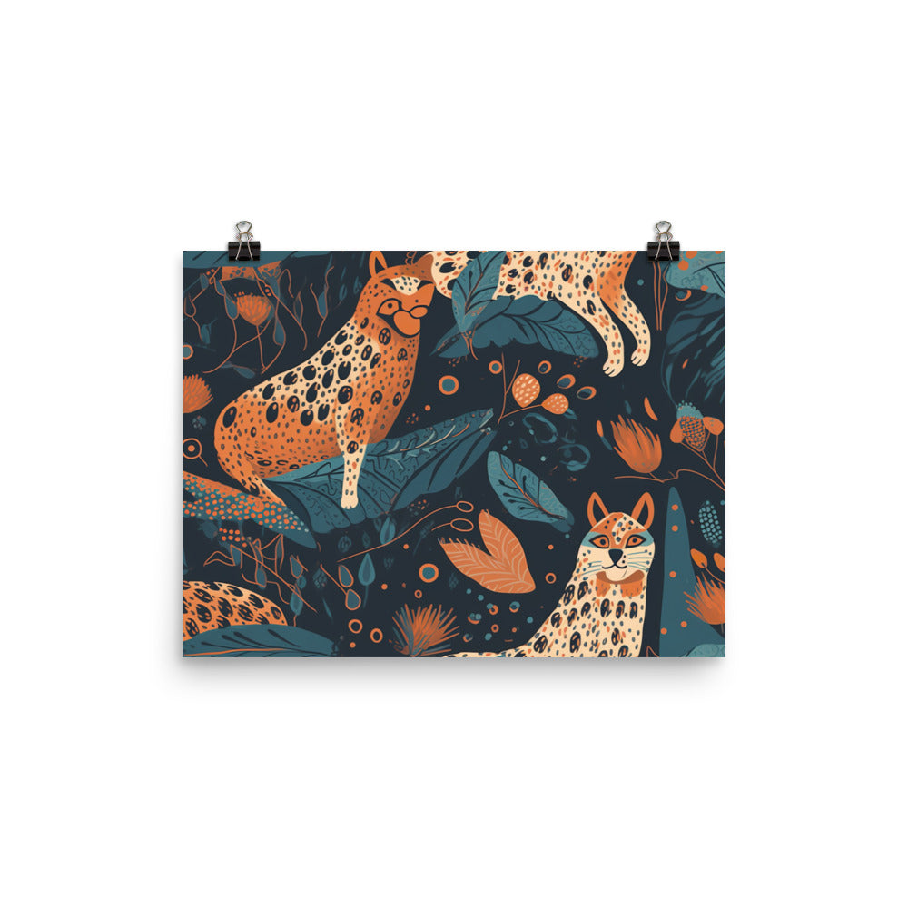 Wildlife Pattern photo paper poster - Posterfy.AI