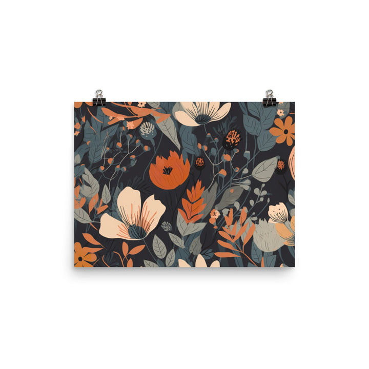 Wildflowers Pattern photo paper poster - Posterfy.AI
