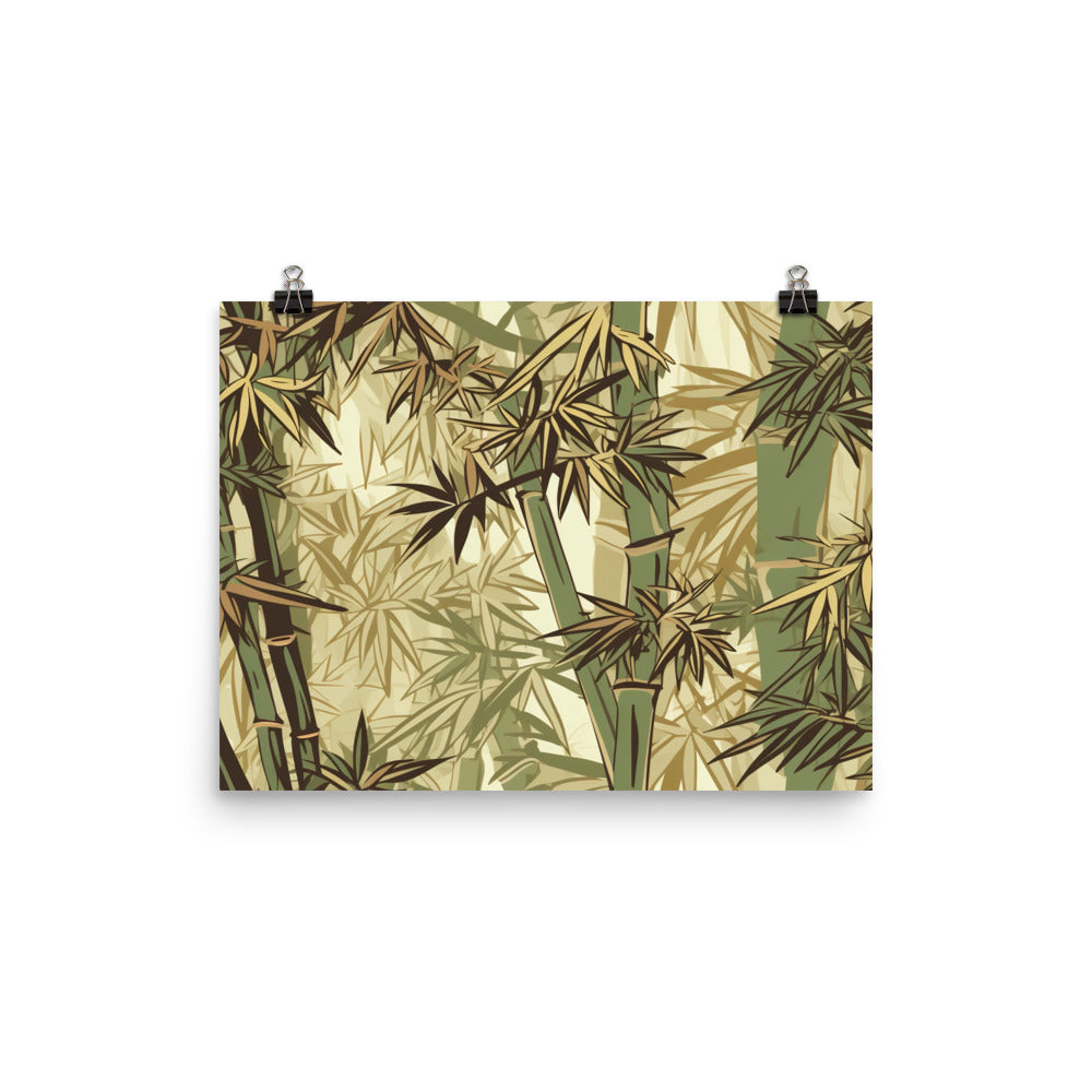 Bamboo Pattern photo paper poster - Posterfy.AI