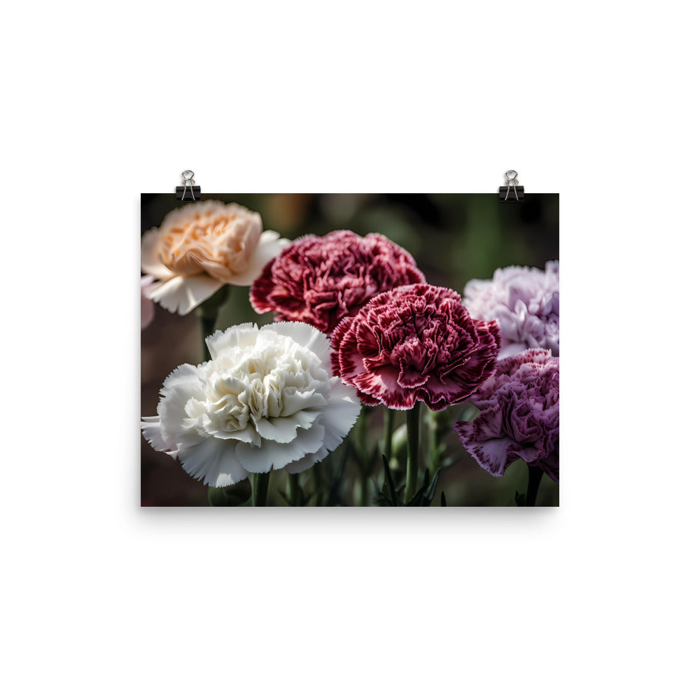 Carnations in the Garden photo paper poster - Posterfy.AI