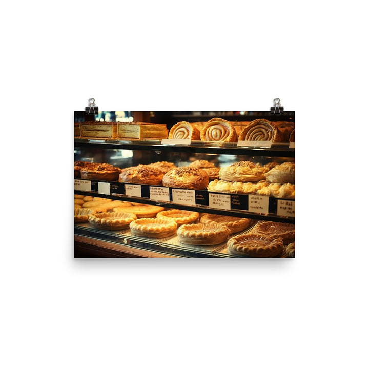 Freshly baked meat pies photo paper poster - Posterfy.AI