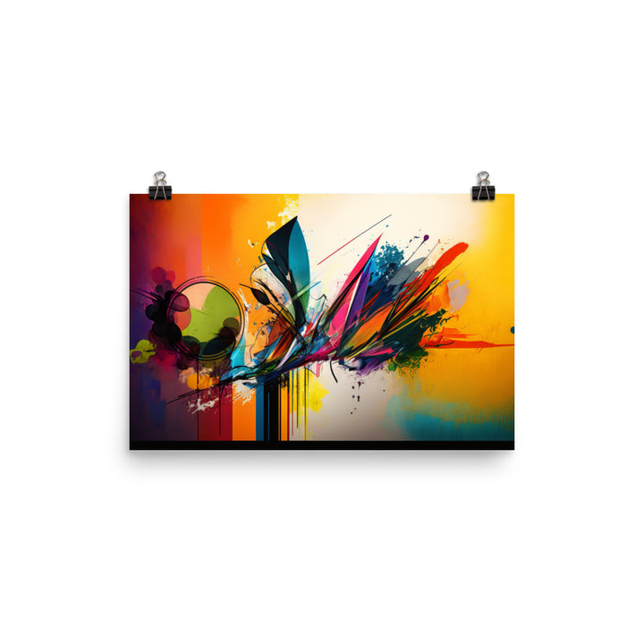 Colorful Abstract Expressionist Wall Art photo paper poster - Posterfy.AI