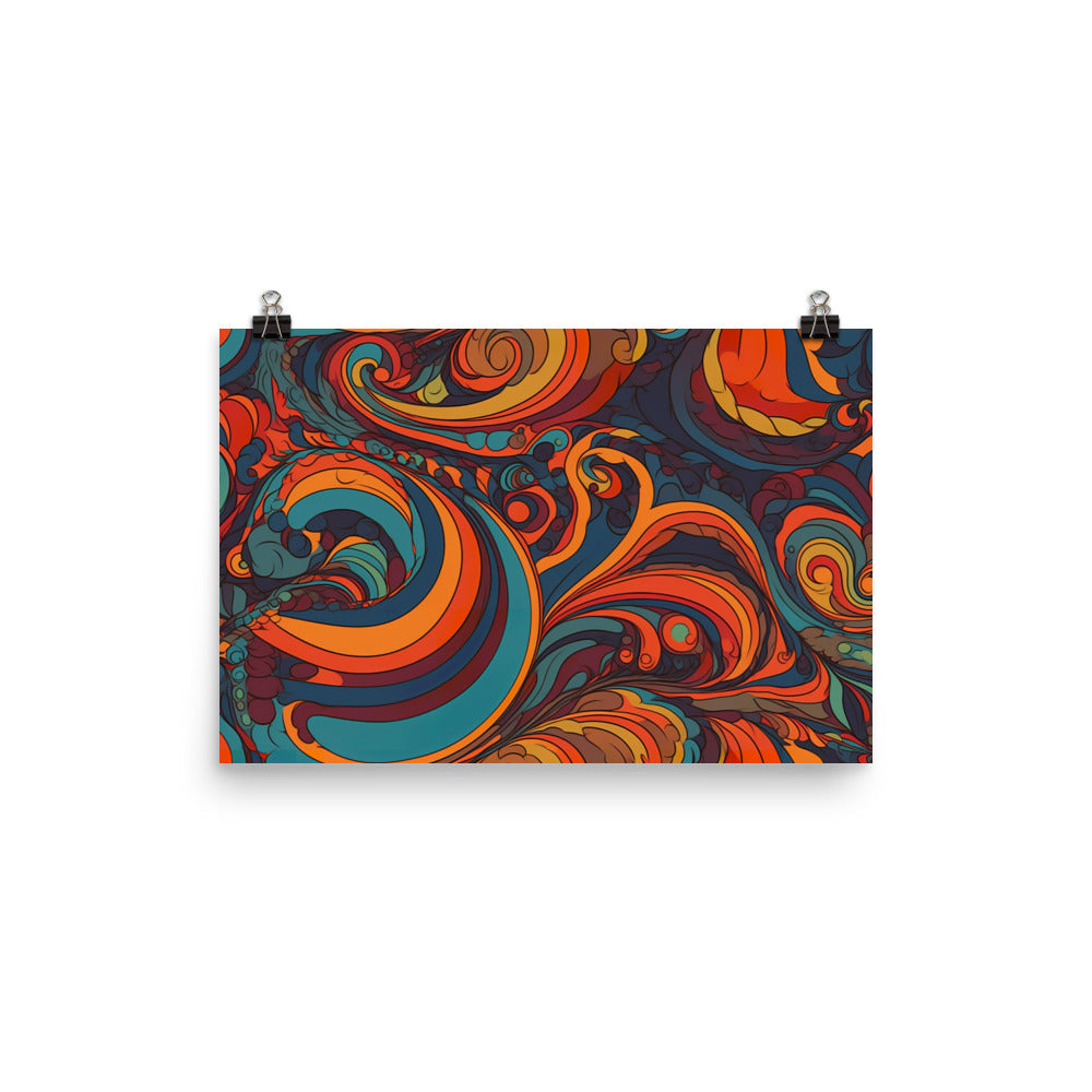 Psychedelic Pattern photo paper poster - Posterfy.AI