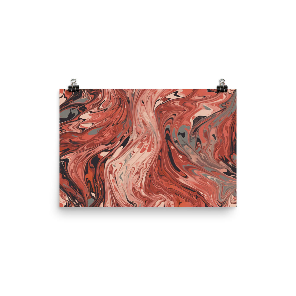 Marbled Pattern photo paper poster - Posterfy.AI