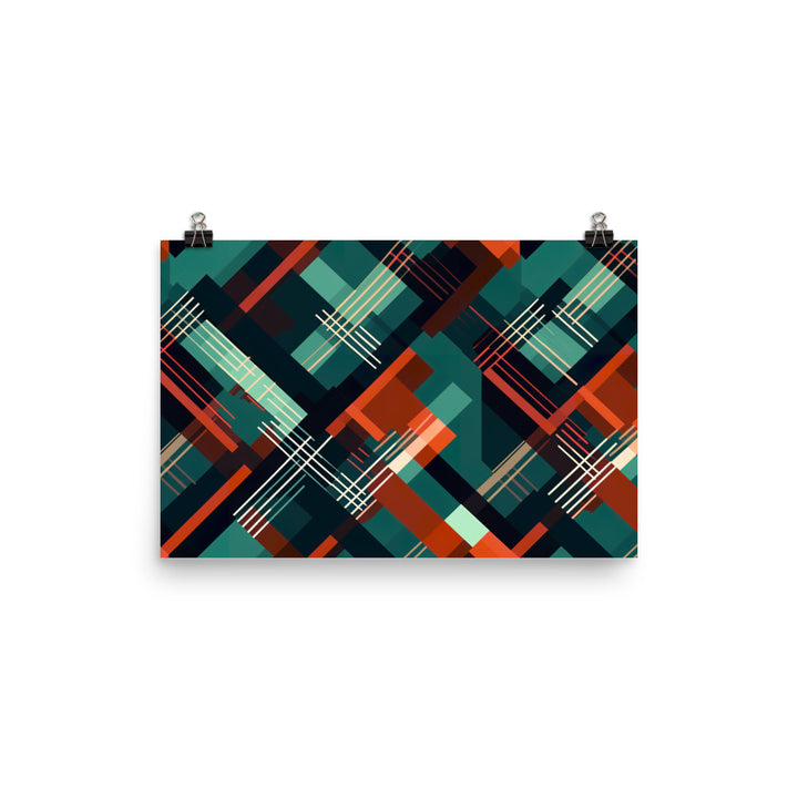 Plaid Pattern photo paper poster - Posterfy.AI