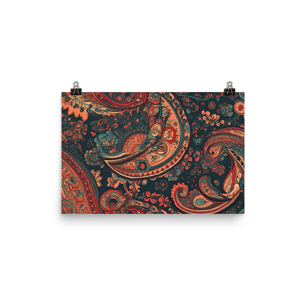 Paisley Pattern photo paper poster - Posterfy.AI