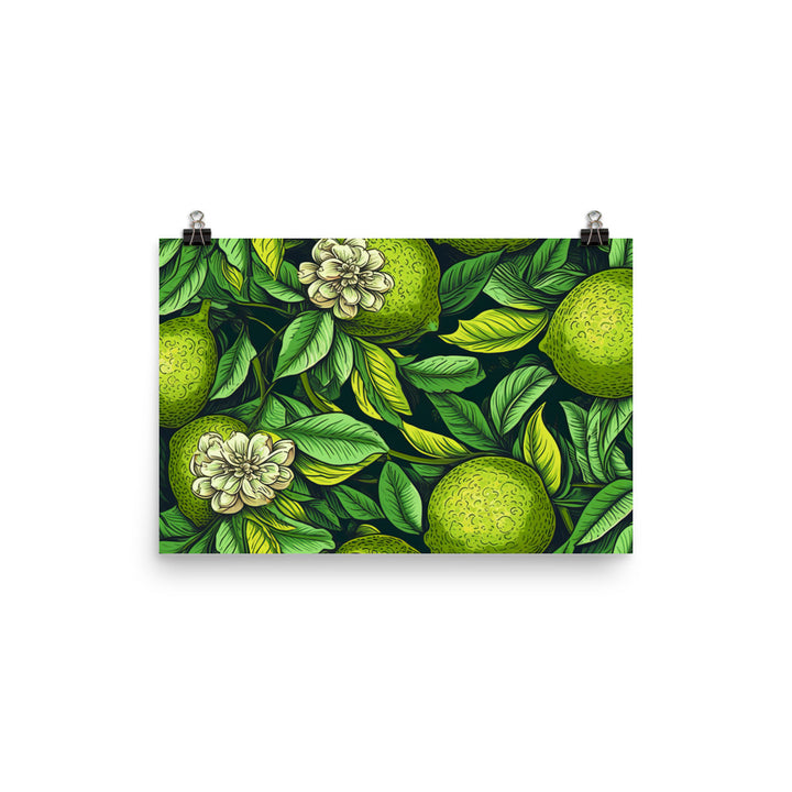 Limes Pattern photo paper poster - Posterfy.AI