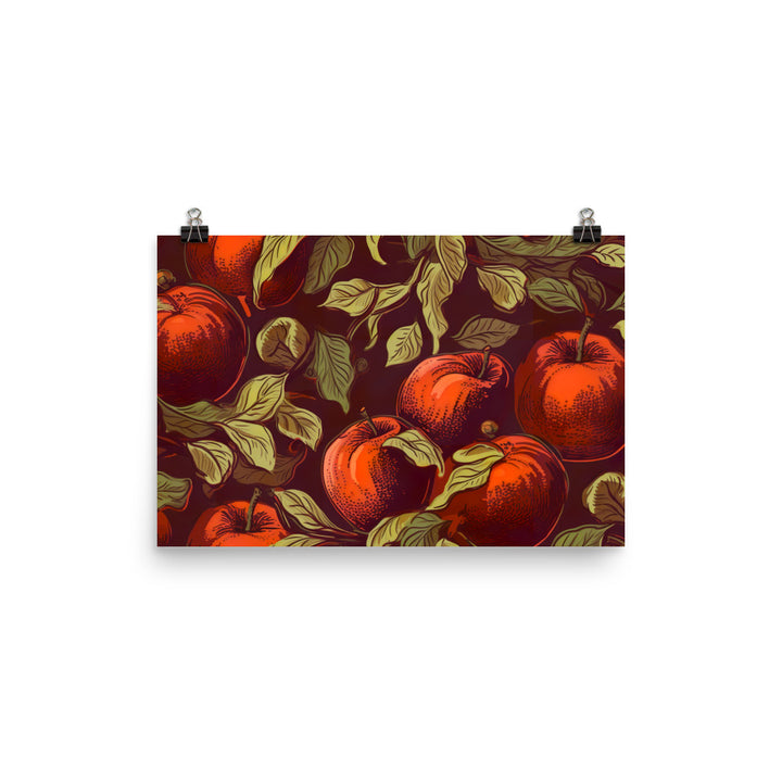 Apples Pattern photo paper poster - Posterfy.AI