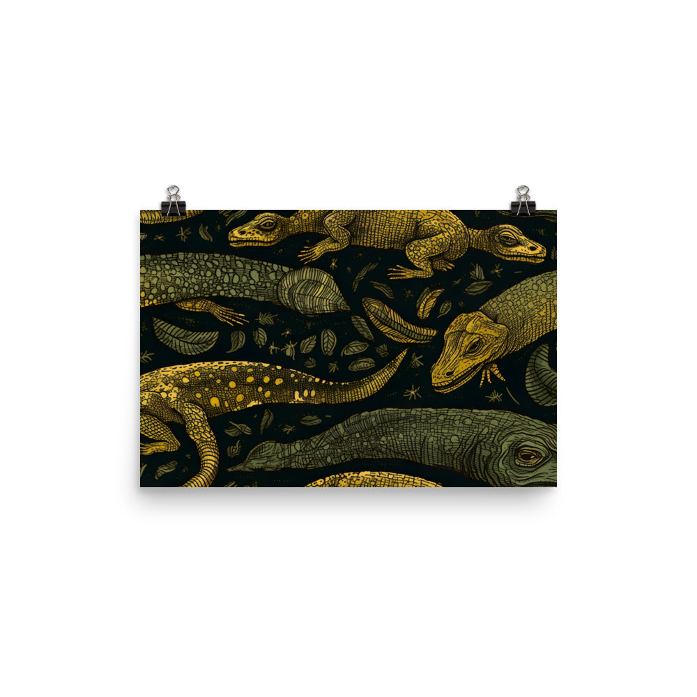 Reptile Pattern photo paper poster - Posterfy.AI