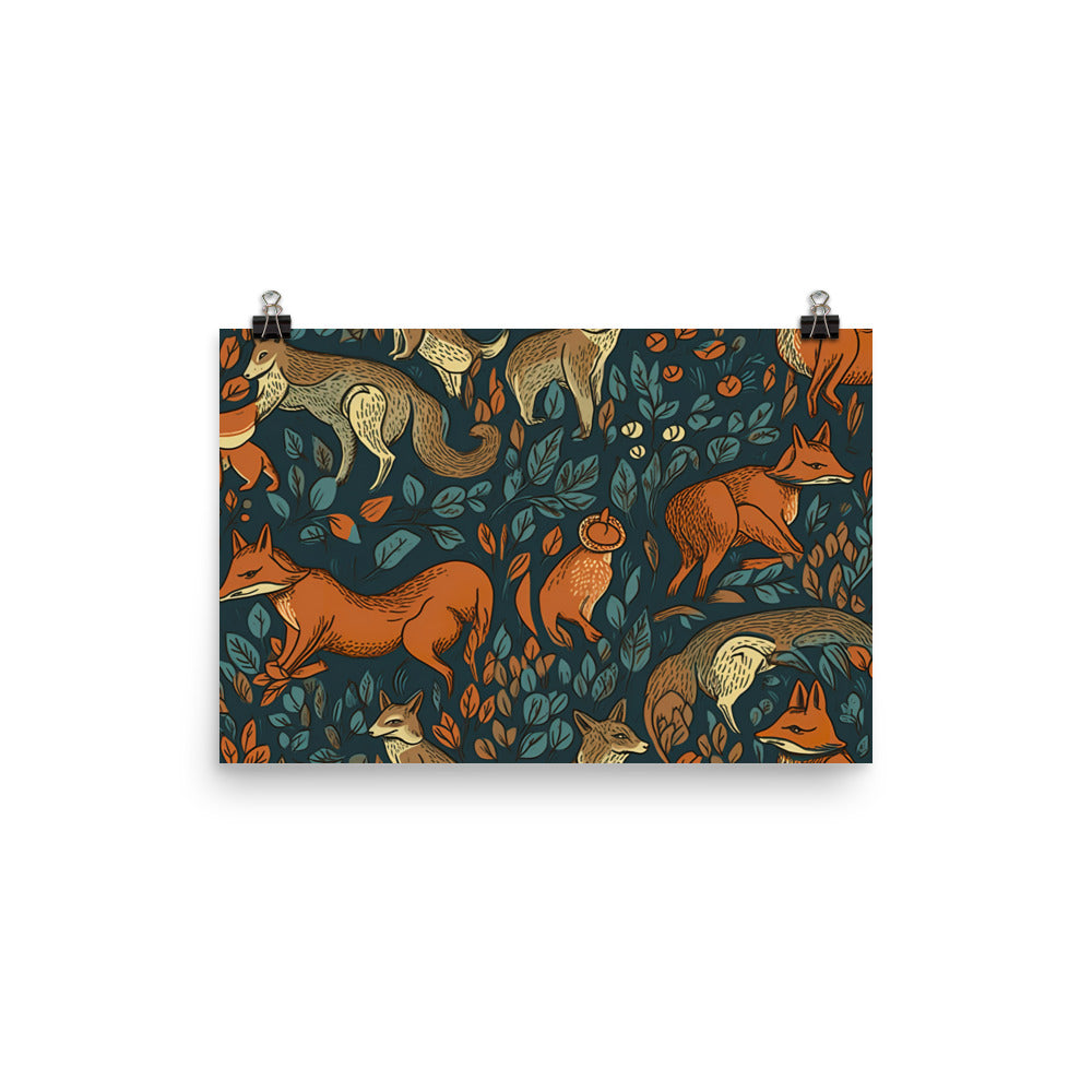 Wildlife Pattern photo paper poster - Posterfy.AI